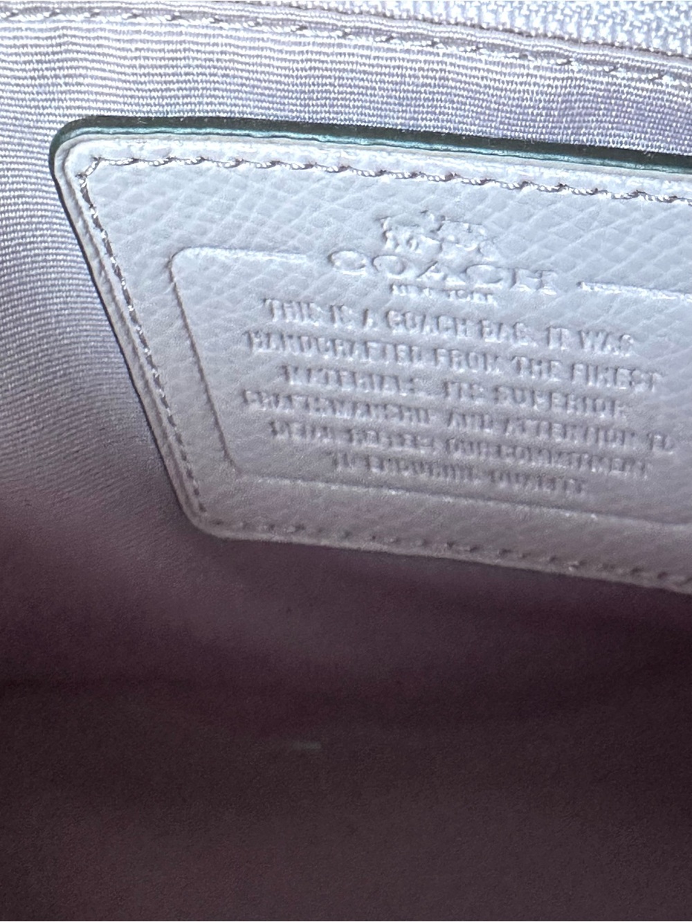 Coach Blush Pink Pebbled Leather Dome Satchel Crossbody Bag - Picture 8 of 9